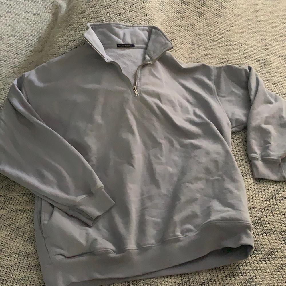 Brandy Melville light blue oversized sweatshirt with HIDDEN POCKETS